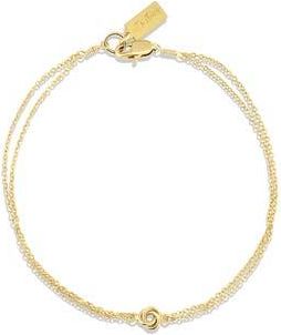 Set & Stones Lennan Love Knot Bracelet in Gold at Nordstrom, Size 7