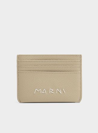 Marni Mens Embroidered signature card case