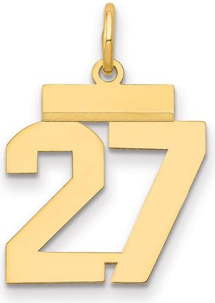 Diamond2Deal 14k Yellow Gold Small Polished Number Charm Pendant