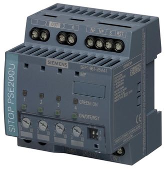 SIEMENS M&oacute;dulo De Selectividad Sitop Pse200u, Dc 24 V/4 X 3... 10 A Con Se&ntilde;alizaci&oacute;n De Canal Individual, 6ep19612ba41