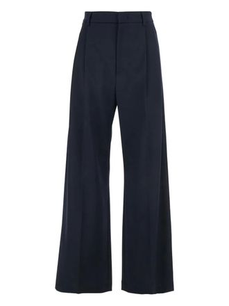 Tela pleated elasticated-waistline trousers - Blue