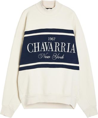 Willy Chavarria Gilroy Colour-blocked Cotton Sweatshirt - White - XL