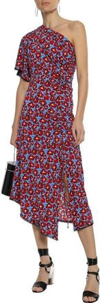 Derek Lam 10 Crosby One-shoulder floral stretch-jersey midi dress Size XS
