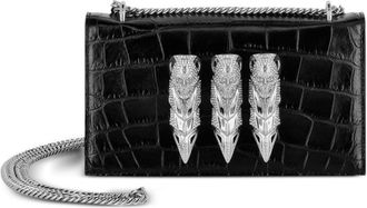 Philipp Plein small skull-appliqué shoulder bag - women - Calf Leather - One Size - Black