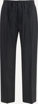 Valentino Pantaloni in gabardina di cotone con ricamo VLogo Man 48