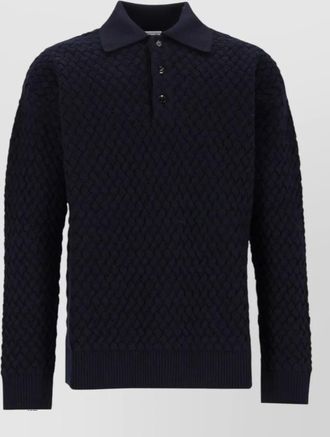 Bottega Veneta wool long-sleeve polo shirt
