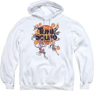 Gildan Space Jam 2 Tune Squad Group Adult Pull Over Hoodie / Hooded Sweatshirt