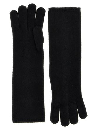 Max Mara Cashmere Knit Gloves - Black