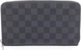Louis Vuitton Black Damier Graphite Canvas Pvc Long Wallet (Bi-Fold) (Pre-Owned)