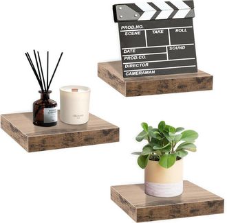 Sorbus Set Of 3 Floating Square Shelves