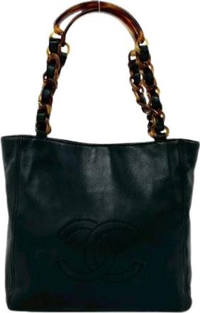 Chanel Pre-owned Lambskin Handbag - Dames - Vintage Shopper - Zwart - ONE Size - Leer - Vintage
