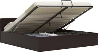 vidaXL Giroletto con Contenitore Idraulico Grigio Similpelle 160x200cm - Vidaxl