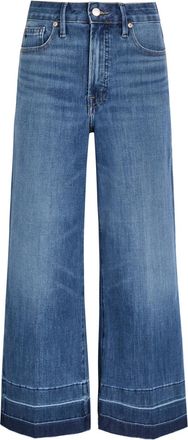 Good American Good Waist Palazzo Cropped Wide-leg Jeans - Navy - 27 (W27 / UK8-10 / S)