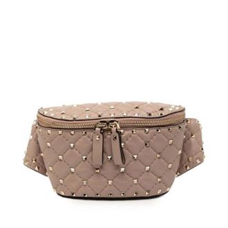 Valentino Pre-owned Belt Bags, female, Brown, Size: ONE SIZE Pre-owned Quilted Nappa Belt Bag