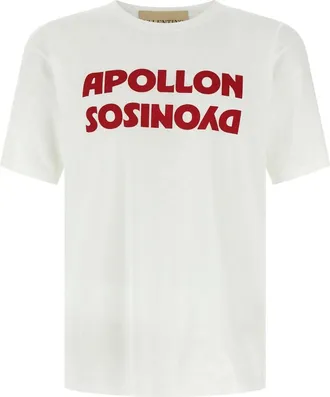 Valentino Garavani Katoenen T-shirt met Apollon/Dyonisos Print - Heren - T-shirts - Wit - XL - Katoen - Tops