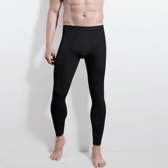 Isa Lange Unterhose ISA BODYWEAR Lange Unterhose mit Eingriff, Herren, Gr. XXL, schwarz, Obermaterial: 100% Baumwolle CO., Unterhosen Lange Unterhose