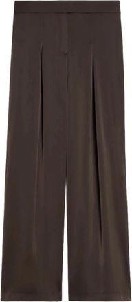 Pennyblack Astrale Wijde Satin Broek - Dames - Wijde Broeken - Bruin - XL - Polyester - Broeken