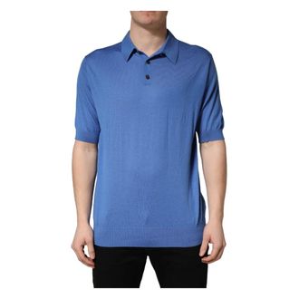 Dolce & Gabbana Polo Shirts, male, Blue, Size: 3XL Polo Shirt