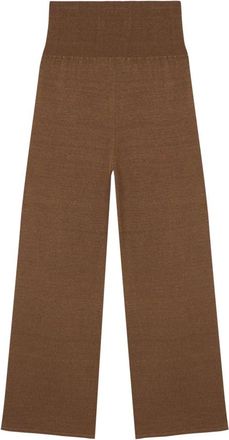 Cortana Wide Trousers, female, Beige, S, Linen and Silk Cinnamon Trousers