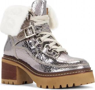 Free People Cozy Jasper Hiker Ankle Boot In Pewter