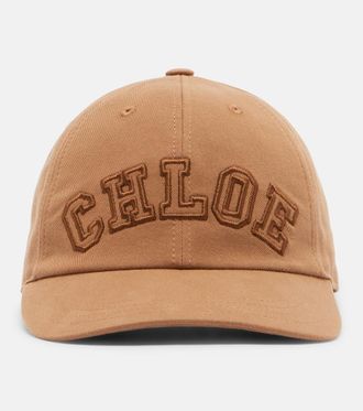 Chlo&eacute; Chloe Signature canvas baseball cap