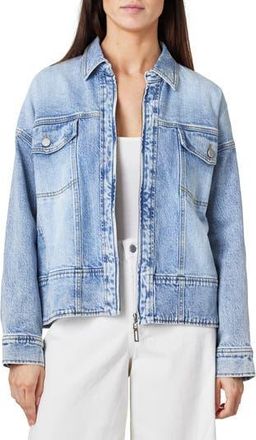 Habitual Zip Oversize Denim Trucker Jacket in Pacific at Nordstrom Rack, Size Large