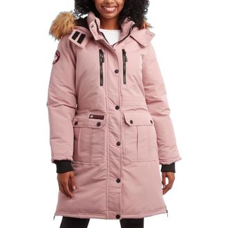 Canada Weather Gear Womens Long Winter Jacket in Dusty Rose at Nordstrom, Size 3X