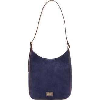 Frances Valentine Sadie Suede Shoulder Bag in Navy at Nordstrom