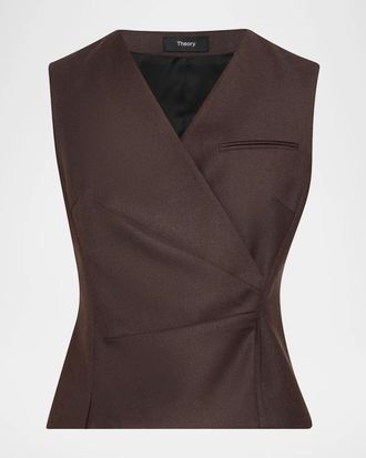 Theory Double-Breasted Wrap Vest