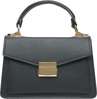 Estro & Luminara Kleine Schoudertas - Dames - Handtassen - Zwart - ONE Size - Leer - Tassen