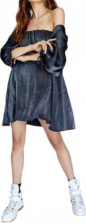 Free People Mara Mini Dress In Graphite