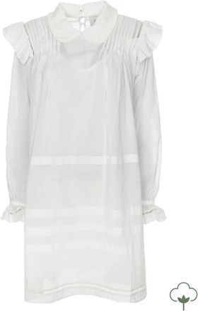Munthe Fillia Shirt Dress - Dames - Korte kleedjes - Wit - S - Katoen - Kleedjes