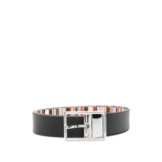 Paul Smith Belts, male, Black, Size: ONE SIZE Black Leather Belts Cut to Fit