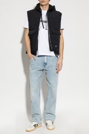 Moose Knuckles Quilted Vest With Hood, Mens, Black