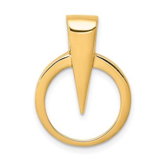 Diamond2Deal 14k Yellow Gold Slide Fits up to 2mm Regular/Fancy/Reversible Omega