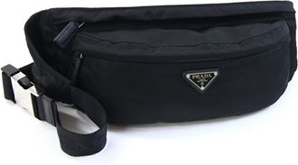 Prada Black Nylon Leather Sling Bag (Pre-Owned)