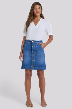 NYDJ Hoge Taille A-Lijn Utility Denimrok