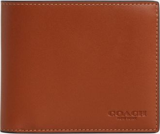 Coach Mens 3 in 1 Wallet in Smooth Grain Leather - Beige - One Size