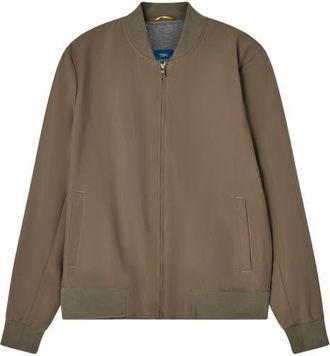 Robert Talbott Jackson Baseball Jacket in Taupe at Nordstrom, Size Xx-Large