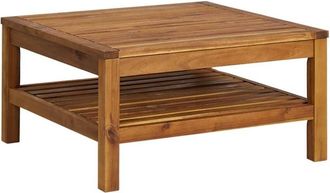 vidaXL Mesa de centro de madera maciza de acacia 65x65x35 cm vidaXL