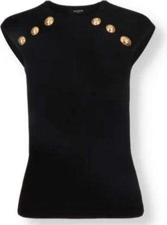 Balmain Black Knit Top Size XS