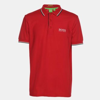 HUGO BOSS Boss By Hugo Boss Red Jersey Modern Fit Polo T-Shirt