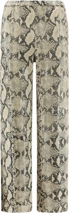 Alysi Dames, Broeken, Beige, Maat: XS Leer