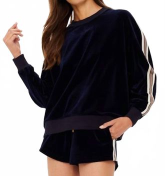 The Upside Monaco Lisel Crew Neck Sweater In Navy