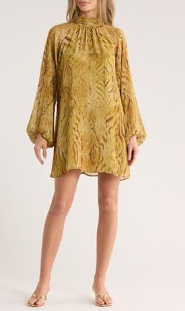 Matty M Evelyn Long Sleeve Dress in Mustard at Nordstrom Rack, Size X-Small