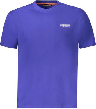 Napapijri T-shirt met korte mouwen - Heren - T-shirts - Blauw - S - Katoen - Tops