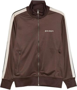 Palm Angels Sweatshirts - Heren - Vesten met rits - Bruin - S - Hoodies & sweatvesten