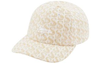 SUPREME Monogram Denim 6-Panel White Gold SUP-FW21-050