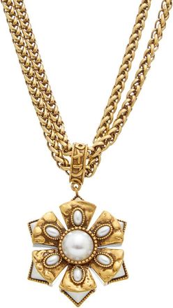 Kenneth Jay Lane Plated 3Mm, 9Mm Pearl Pendant Necklace