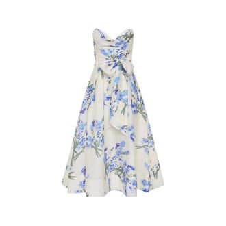 Rebecca Vallance Ingrid Strapless Midi Jurk - Dames - Casual kleedjes - Veelkleurig - S - Kleedjes